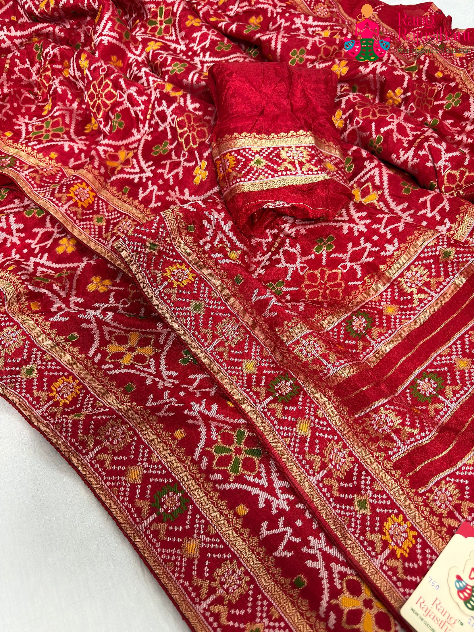 Red Dola Silk Royal Atelier Saree : Rasam Ready