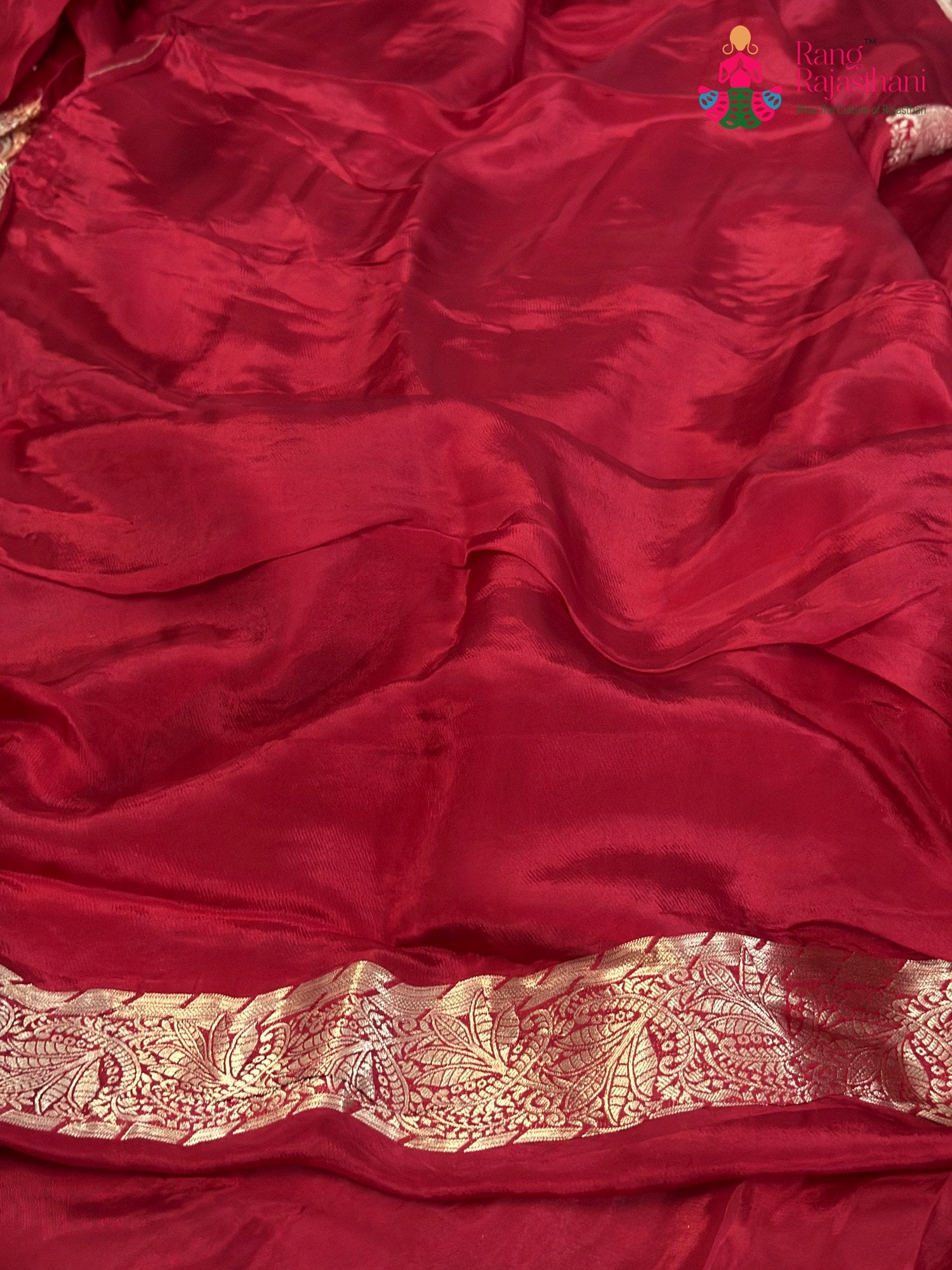 Red Pure Ho Silk Banarasi Zari Weave Saree for Wedding Reception | Statement Drape