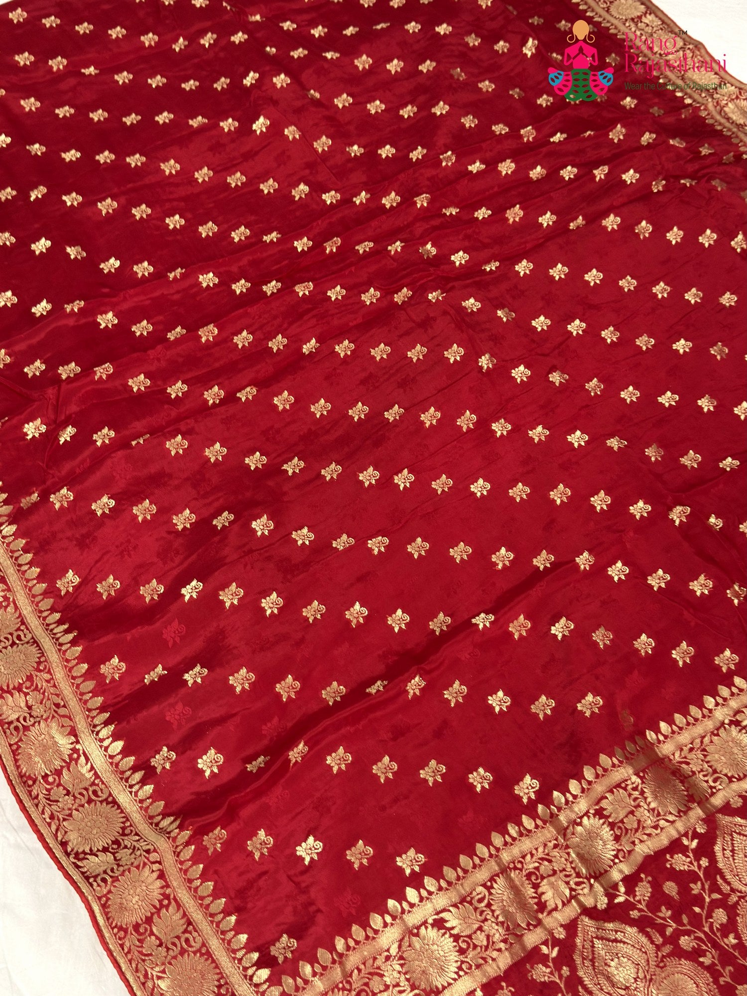 Red Pure Ho Silk Banarasi Zari Weave Saree for Bridal | Style Pick