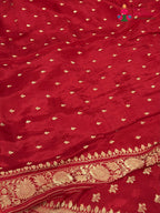 Red Pure Ho Silk Banarasi Zari Weave Saree for Bridal | Style Pick