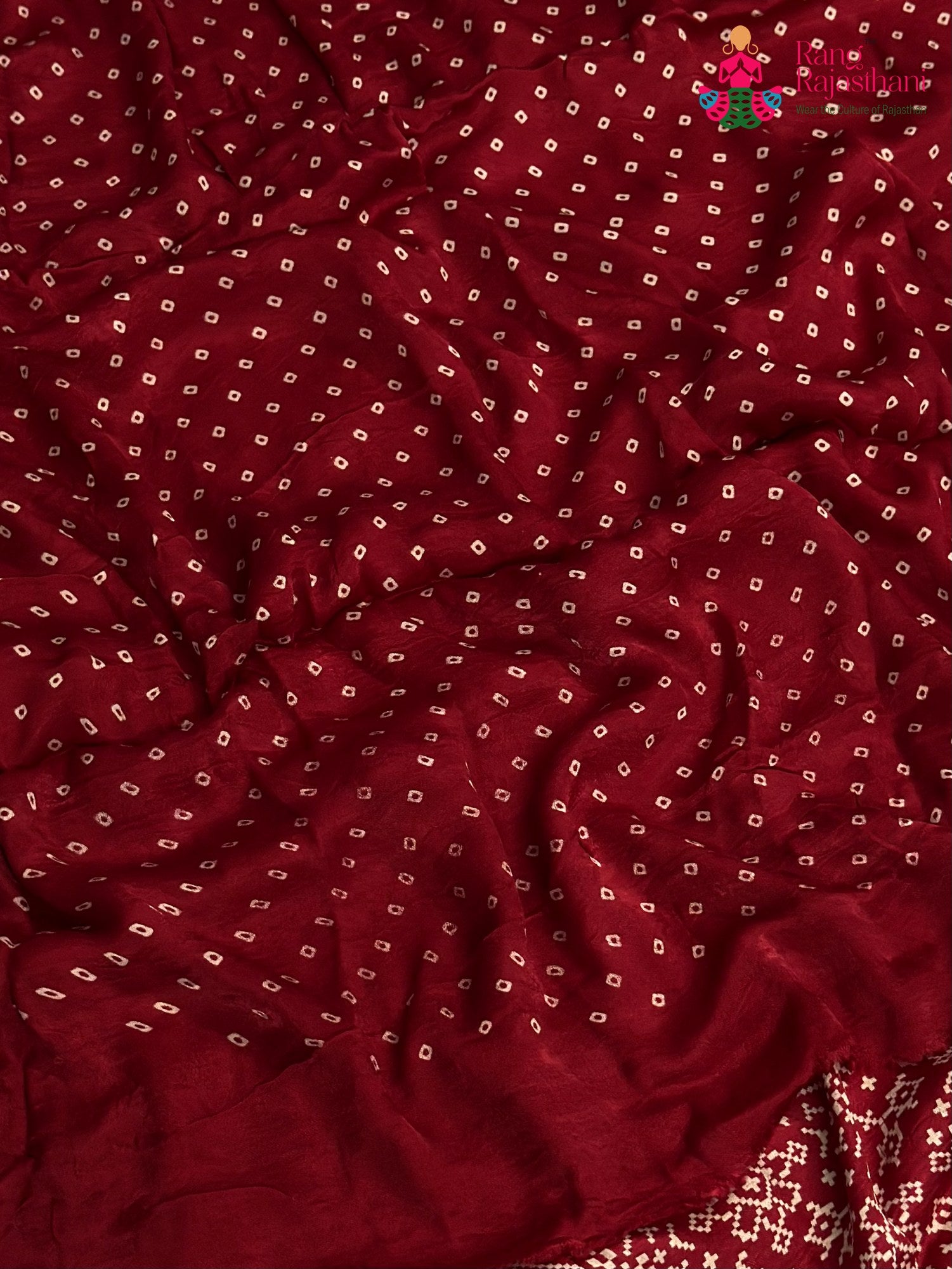 Red Modal Ajrakh Print Saree for Festive Celebration | Trending Now