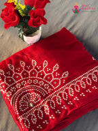 Red Pure Modal Silk Gota Patti Saree for Mayra Ceremony | Buy Online