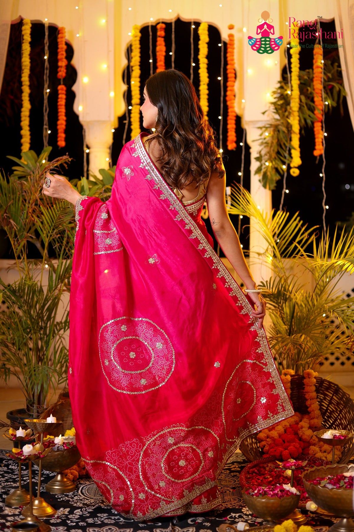 Red Pure Russian Silk Bandhani Weaving Chunri Saree for Mayra Ceremony | Latest Pick