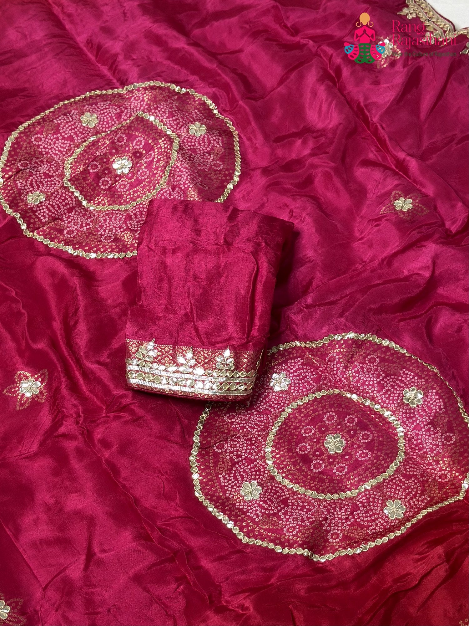 Red Pure Russian Silk Gota Patti Chunri Saree for Mayra Ceremony | Best Seller