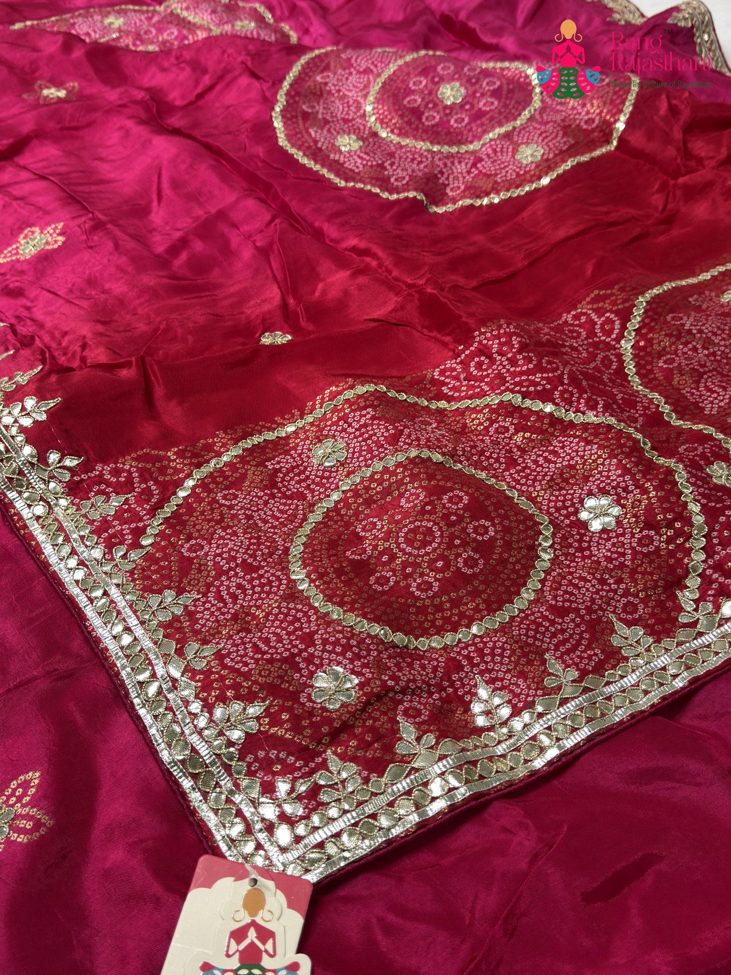 Red Pure Russian Silk Gota Patti Chunri Saree for Mayra Ceremony | Best Seller