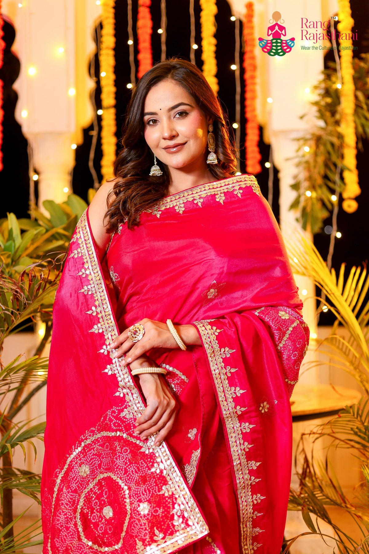Red Pure Russian Silk Bandhani Weaving Chunri Saree for Mayra Ceremony | Latest Pick