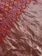 border detail of red soft georgette banarasi zari weave gharchola saree