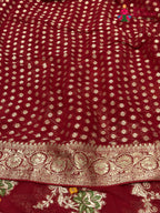 Red Soft Georgette Meenakari Zari Saree for Wedding Reception | Wedding Wear