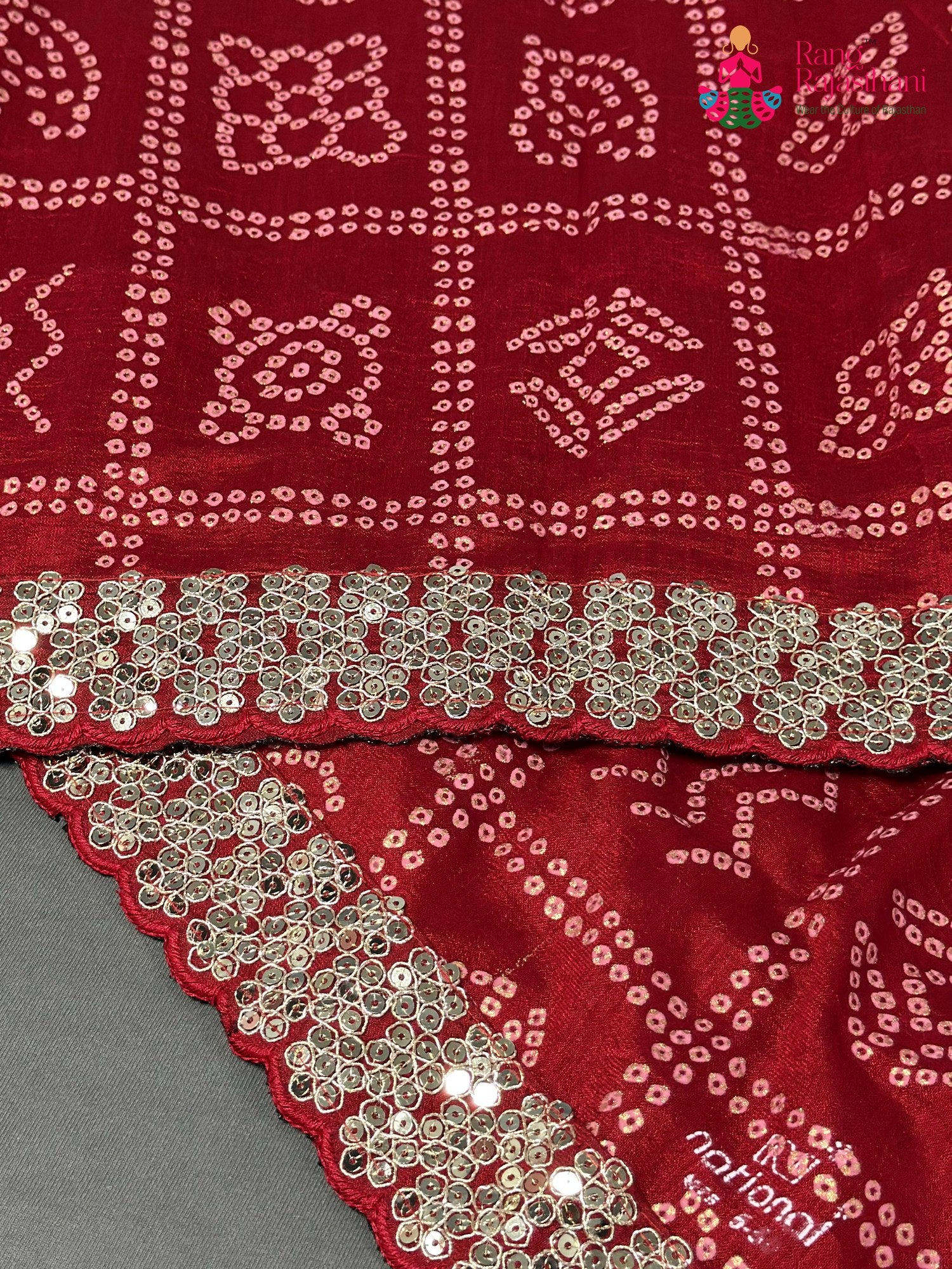 Red Synthetic Zari Embroidery Gharchola Saree for Mayra Ceremony | Heritage Weave