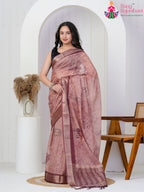 Dusty Rose Imported Party saree with Printed from Rang Rajasthani