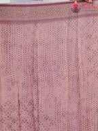 Dusty Rose Imported saree with Printed pleats view
