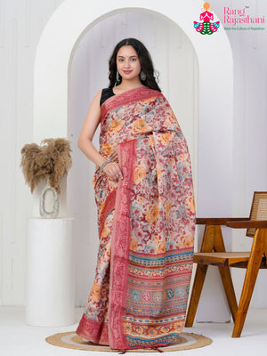 Pink Art Silk Printed Saree for Casual | Wedding Pick