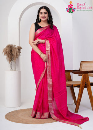 Rani Pure Ho Silk Jacquard Weave Plain Saree for Raksha Bandhan | Signature Drape