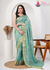 Sea Green Silk Jaal Beauty Saree : Aangan Collection