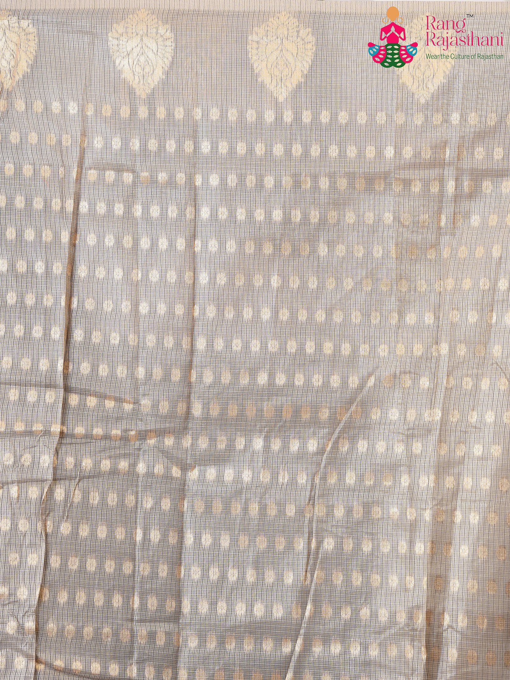 Gray Imported saree with Weaving pleats view