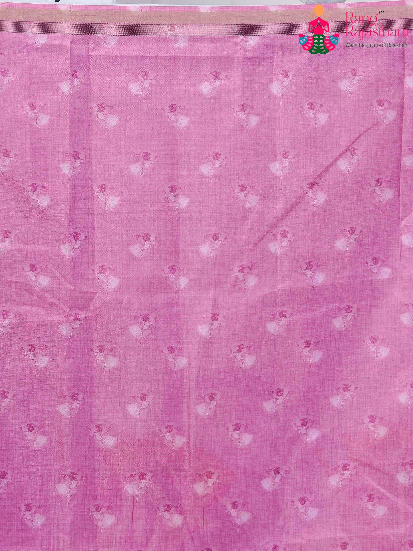 Blue Imported saree with Printed pleats view