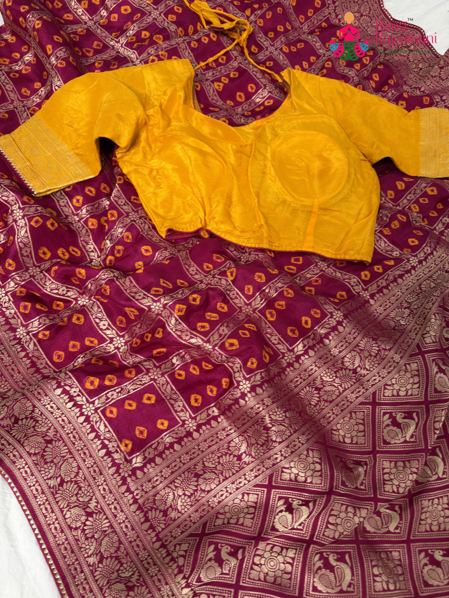 fabric texture of soft rani silk saree
