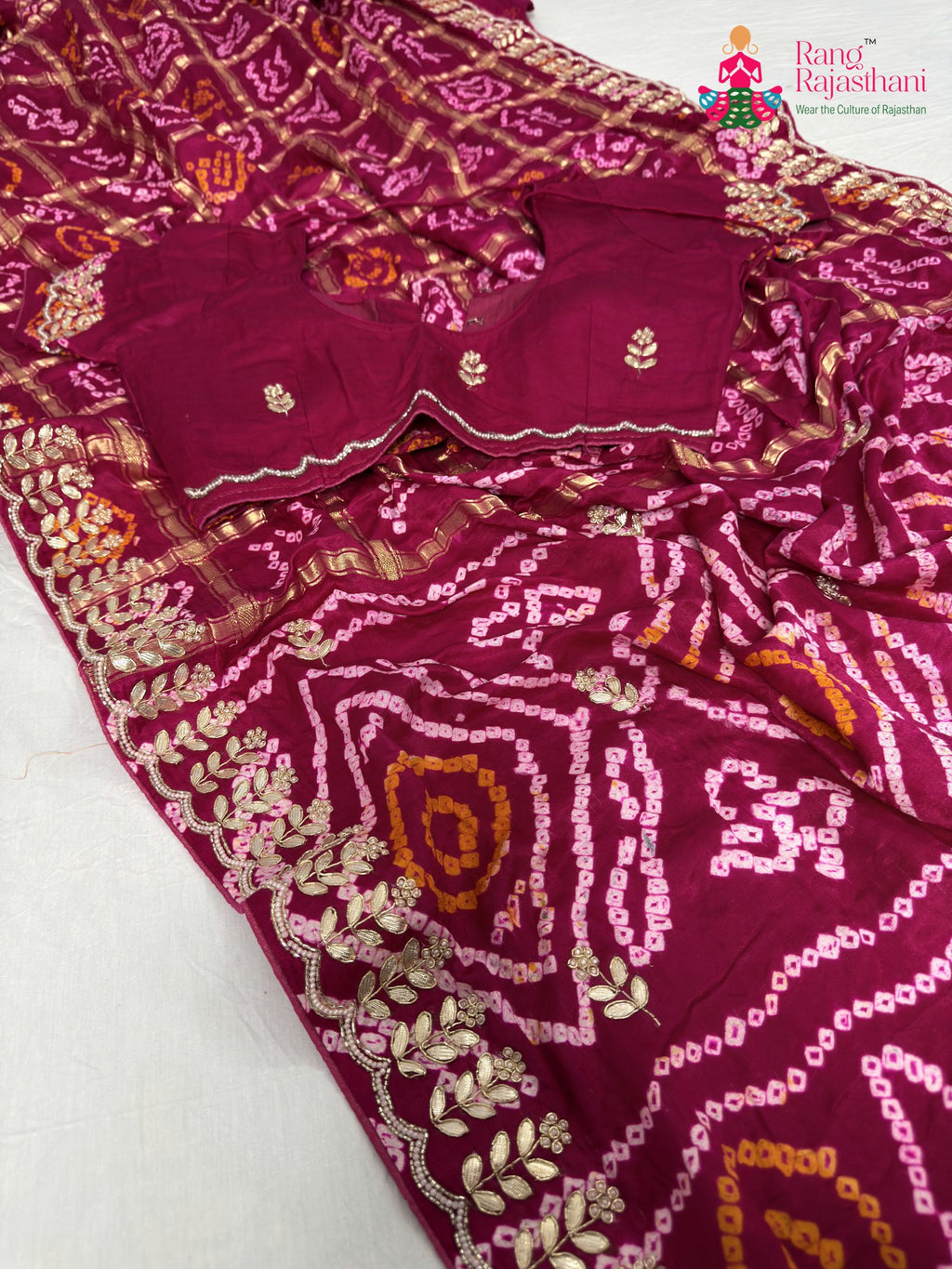 fabric texture of soft red fabric saree