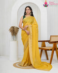 Yellow Pure Kora Silk Plain Saree for Festive Celebration | Premium Pick