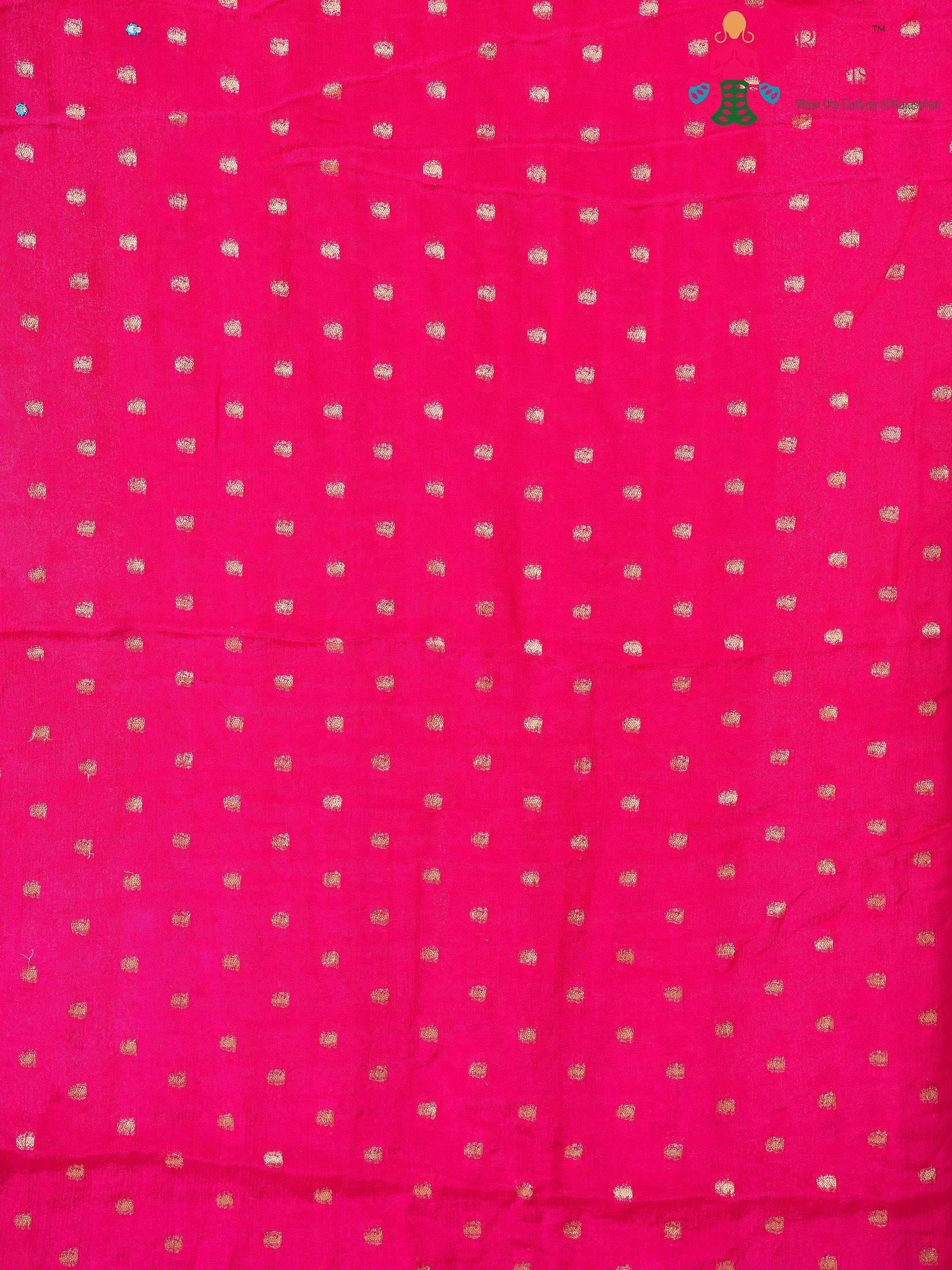 Firozi PureChiffon saree with Mirror pleats view