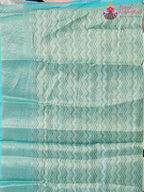 Green SyntheticSilk saree with Printed pleats view