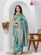 Rama Cotton Party saree with Printed from Rang Rajasthani