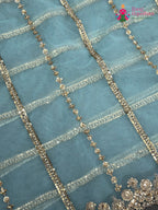 Firozi Net Sequin Saree for Wedding Reception | Premium Collection