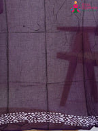 Firozi Cotton saree with Printed pallu detailing