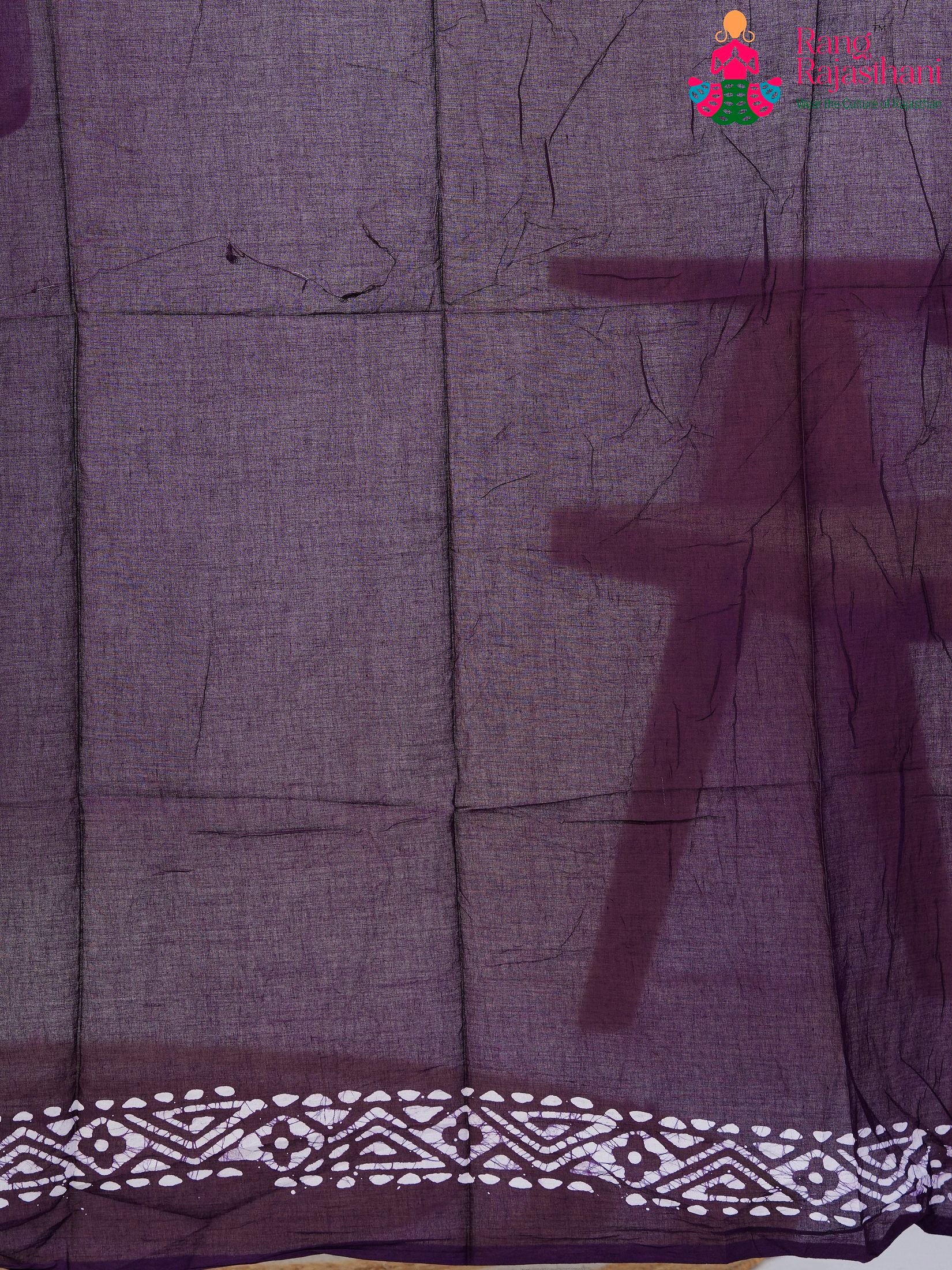 Firozi Cotton saree with Printed pallu detailing