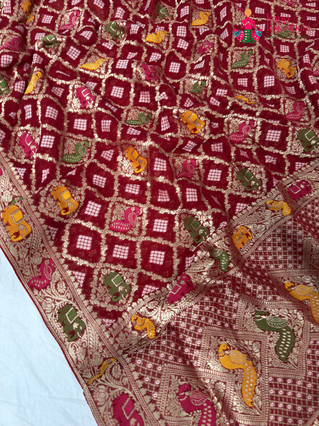 fabric texture of timeless elegance royal pure georgette designer khaddi with mina 2538