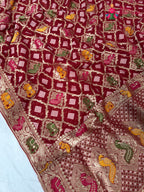 fabric texture of timeless elegance royal pure georgette designer khaddi with mina 2538