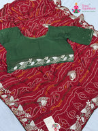 fabric texture of traditional red fabric saree