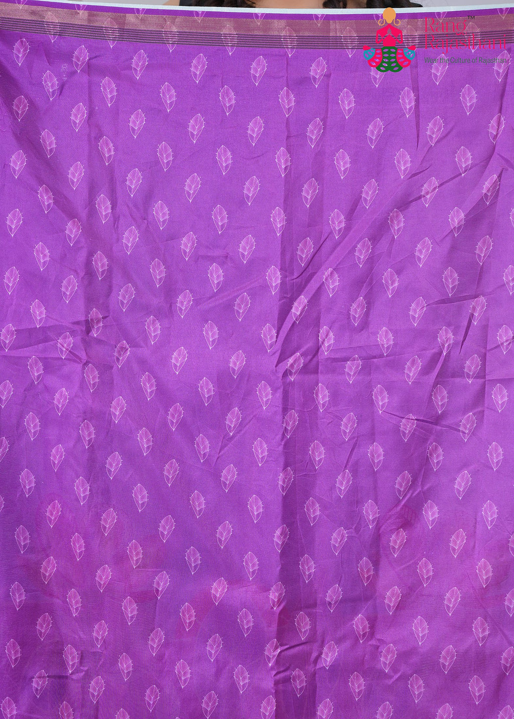 Turquoise Imported saree with Zari pleats view