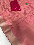 fabric texture of versatile onion print fabric saree