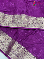 design pattern of wine chinnon jacquard weave saree