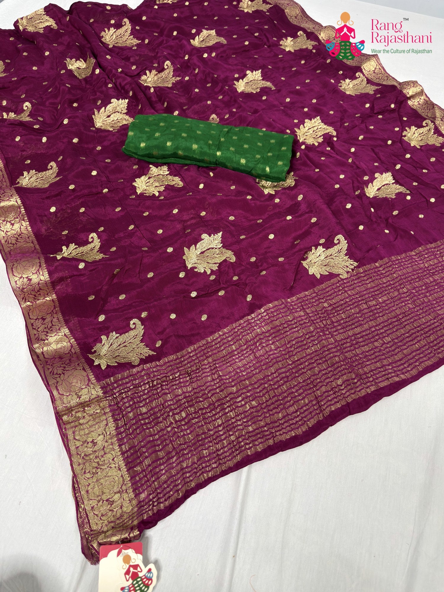 wine chinnon sequin saree for sangeet night by Rang Rajasthani