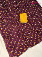 Wine Pure Dola Silk Bandhani Chunri Saree for Raksha Bandhan | Latest Pick