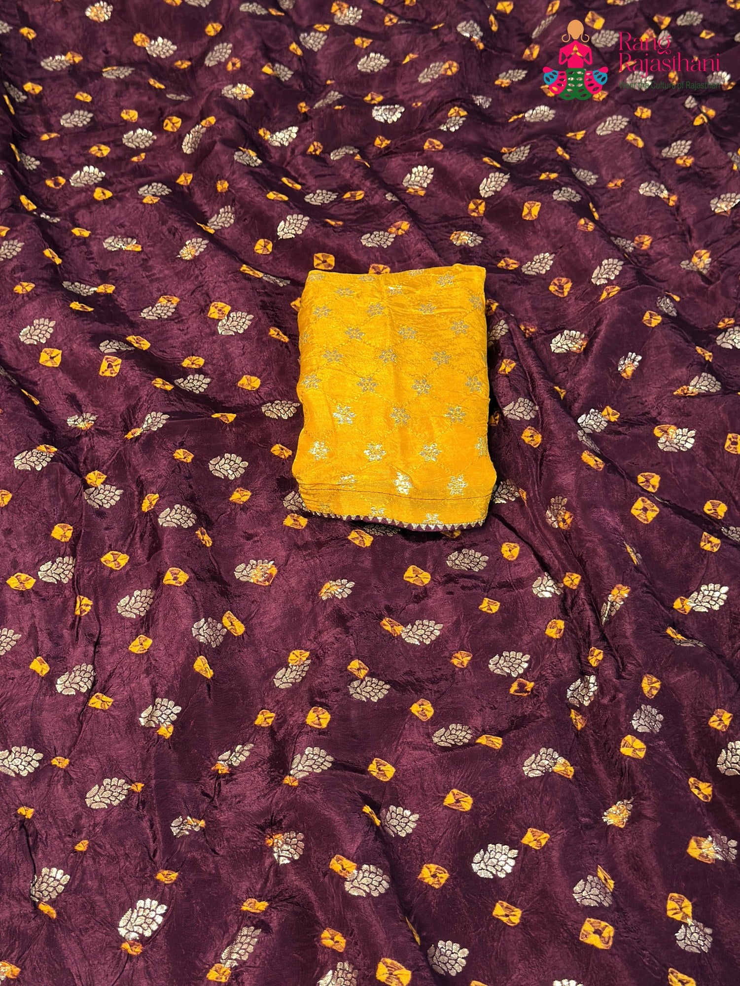 Wine Pure Dola Silk Bandhani Chunri Saree for Raksha Bandhan | Latest Pick