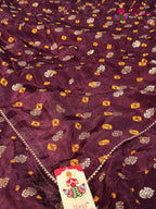 Wine Pure Dola Silk Bandhani Chunri Saree for Raksha Bandhan | Latest Pick