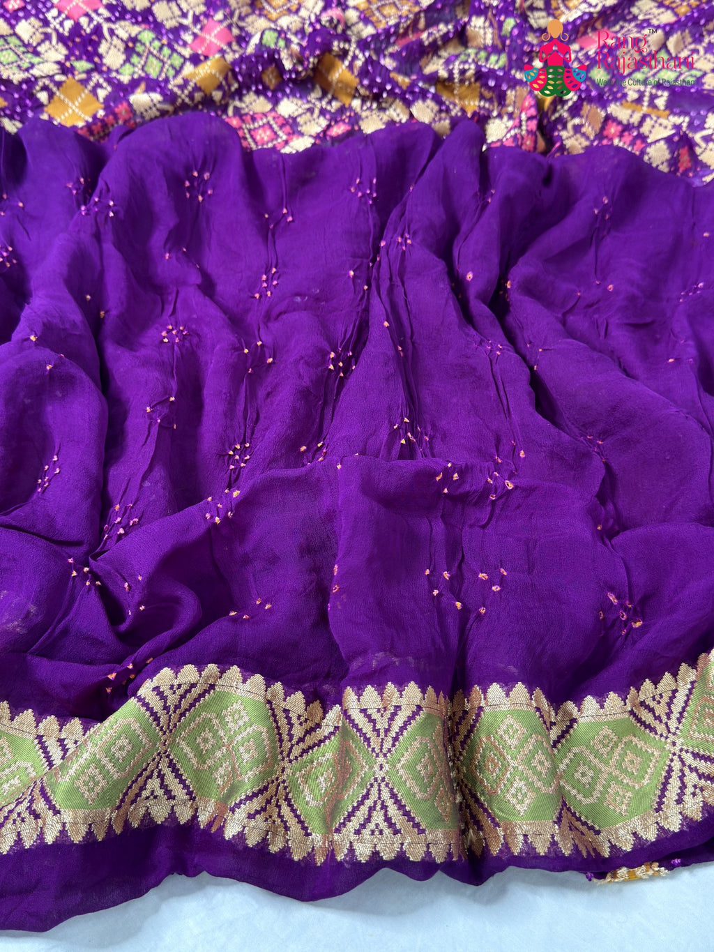 work detailing of wine pure khadi georgette khaddi saree