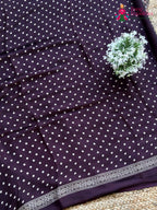 Wine Pure Modal Silk Ajrakh Print Saree for Family Occasions | Festive Wear