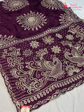 Wine Pure Upada Silk Bandhani Chunri Saree for Wedding Reception | Style Pick
