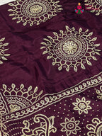 Wine Pure Upada Silk Bandhani Chunri Saree for Wedding Reception | Style Pick