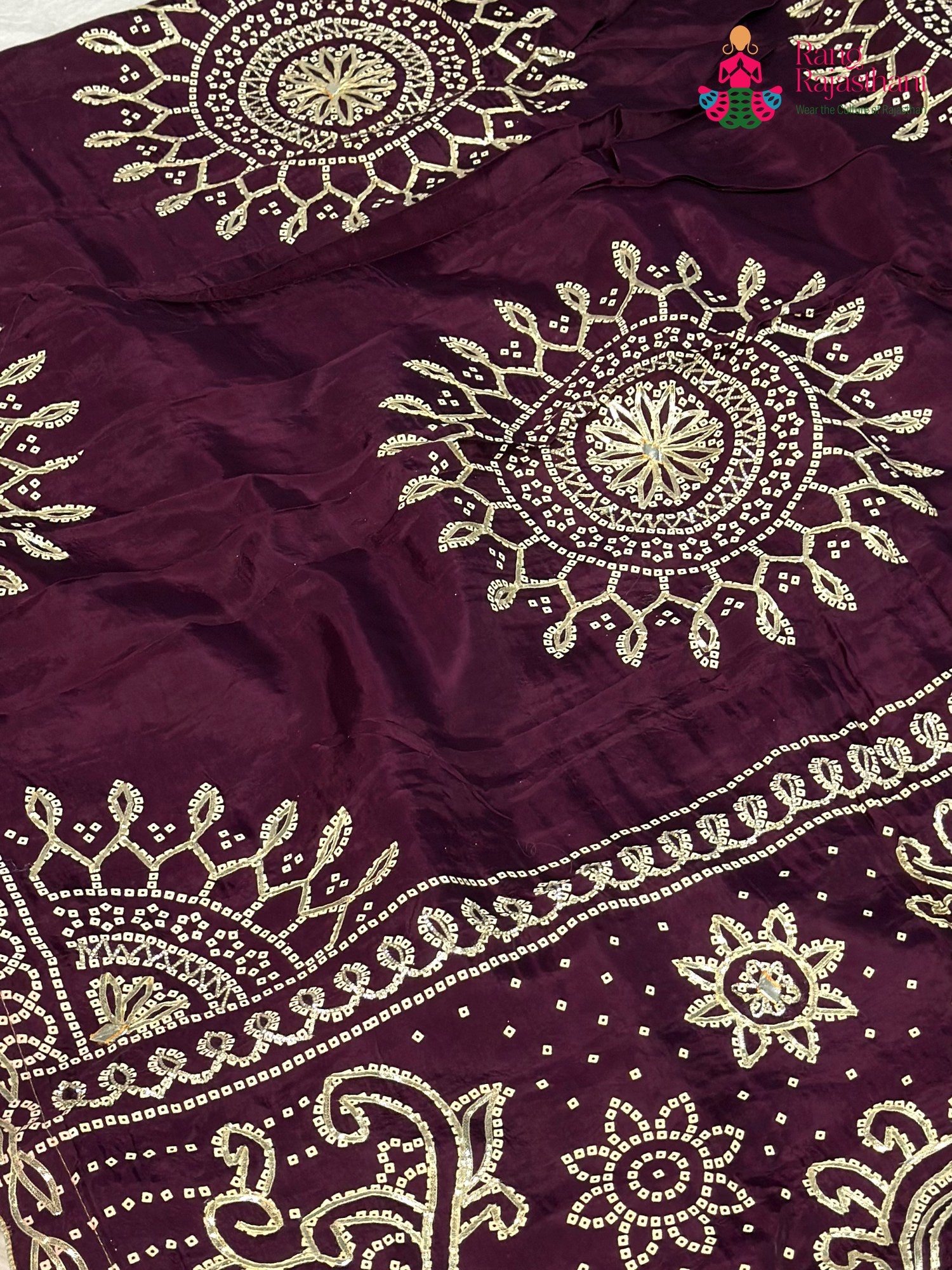 Wine Pure Upada Silk Bandhani Chunri Saree for Wedding Reception | Style Pick