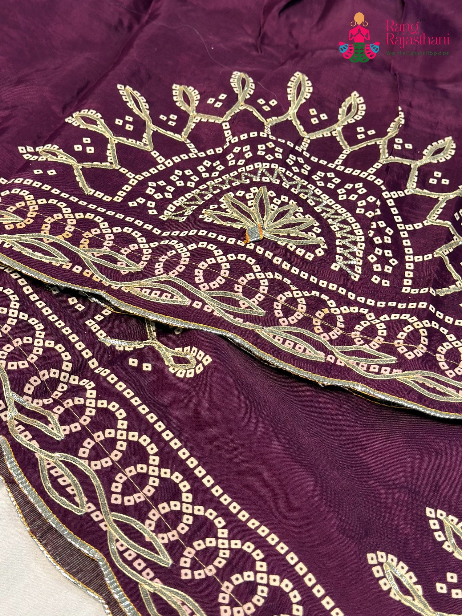 Wine Pure Upada Silk Bandhani Chunri Saree for Wedding Reception | Style Pick