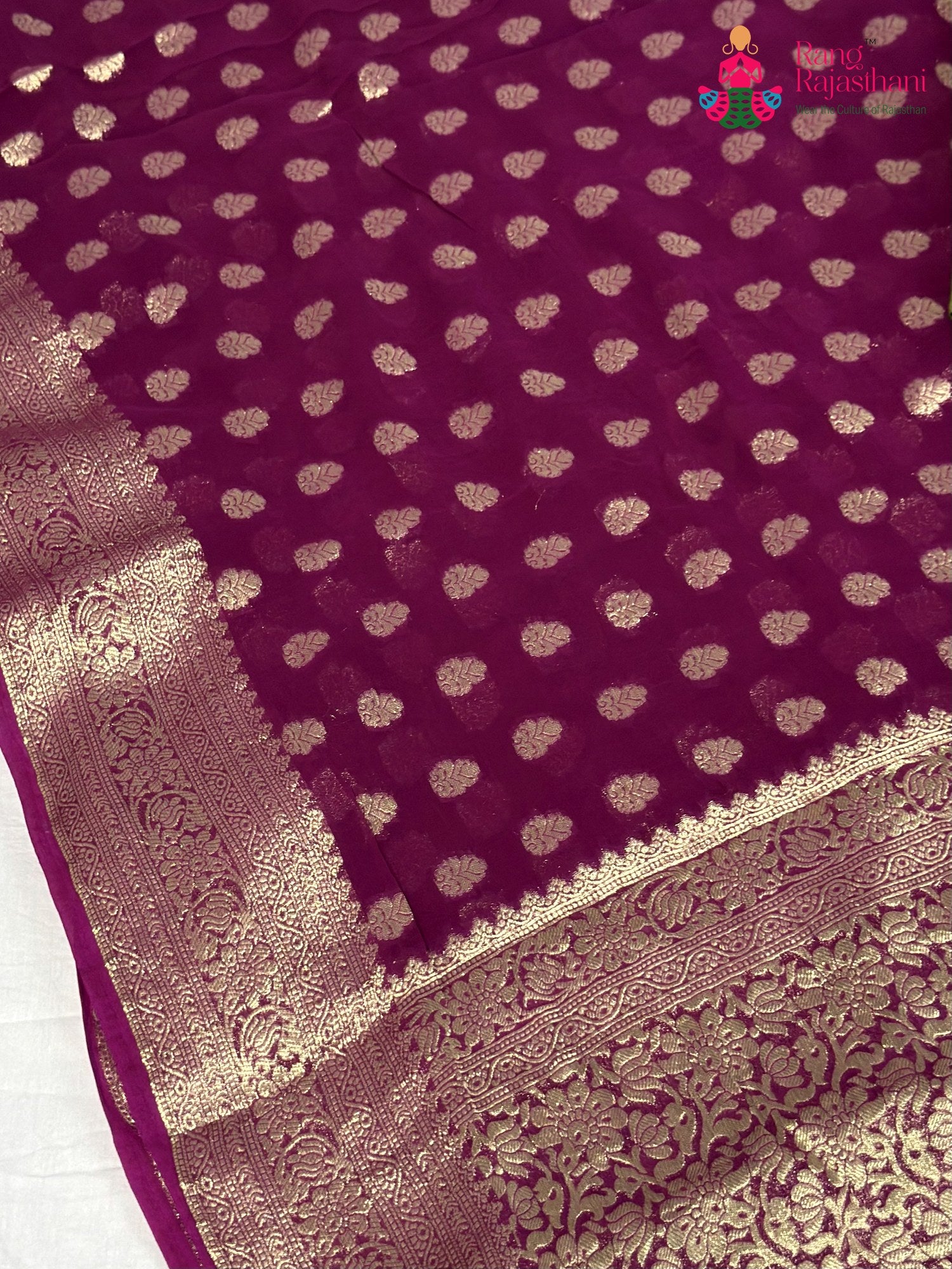 Wine Soft Georgette Banarasi Zari Weave Saree for Raksha Bandhan | Soft Drape