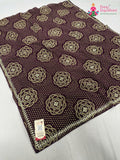 Wine Synthetic Bandhani Saree for Mayra Ceremony | Authentic Weave
