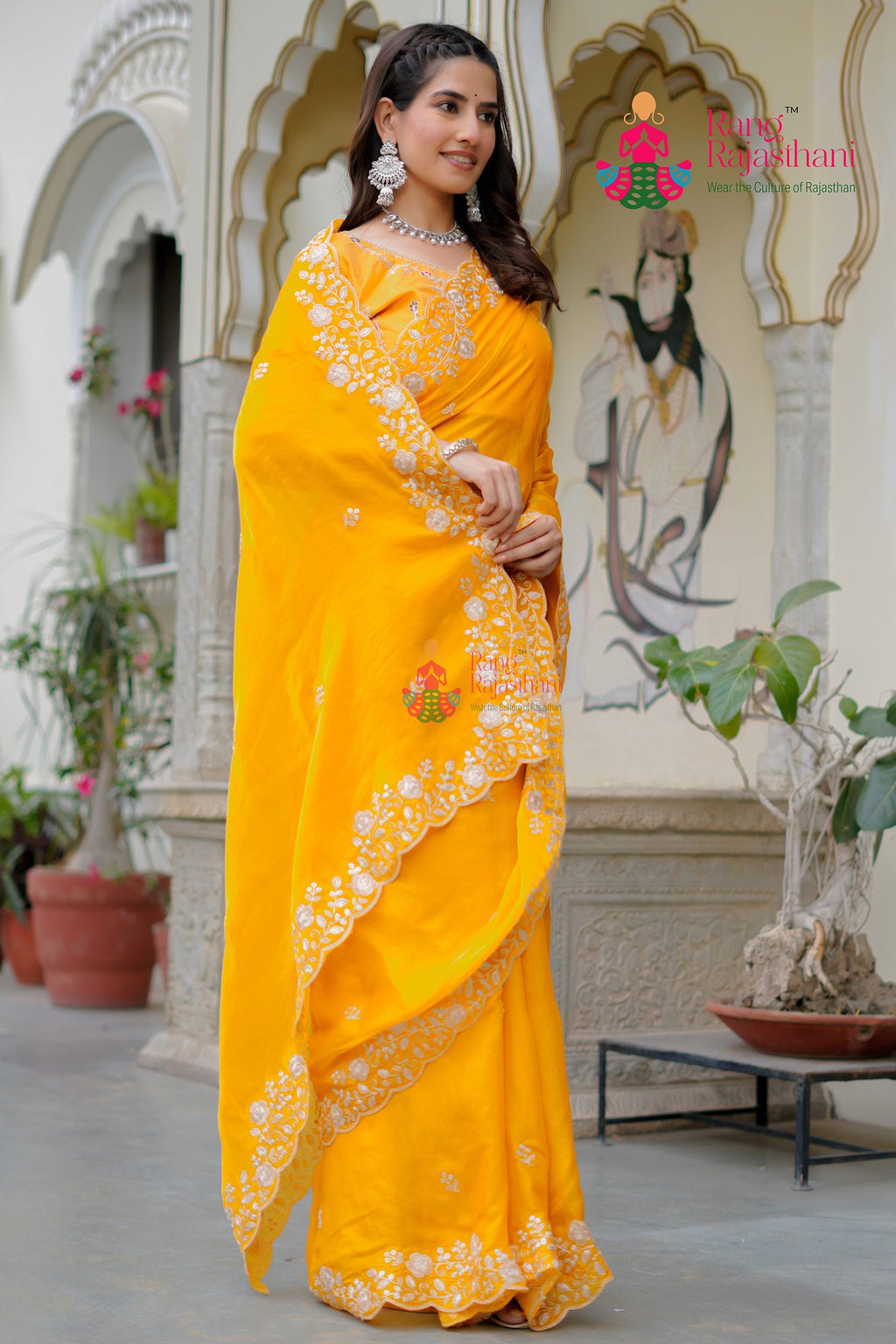 Yellow Saree - Party Ready