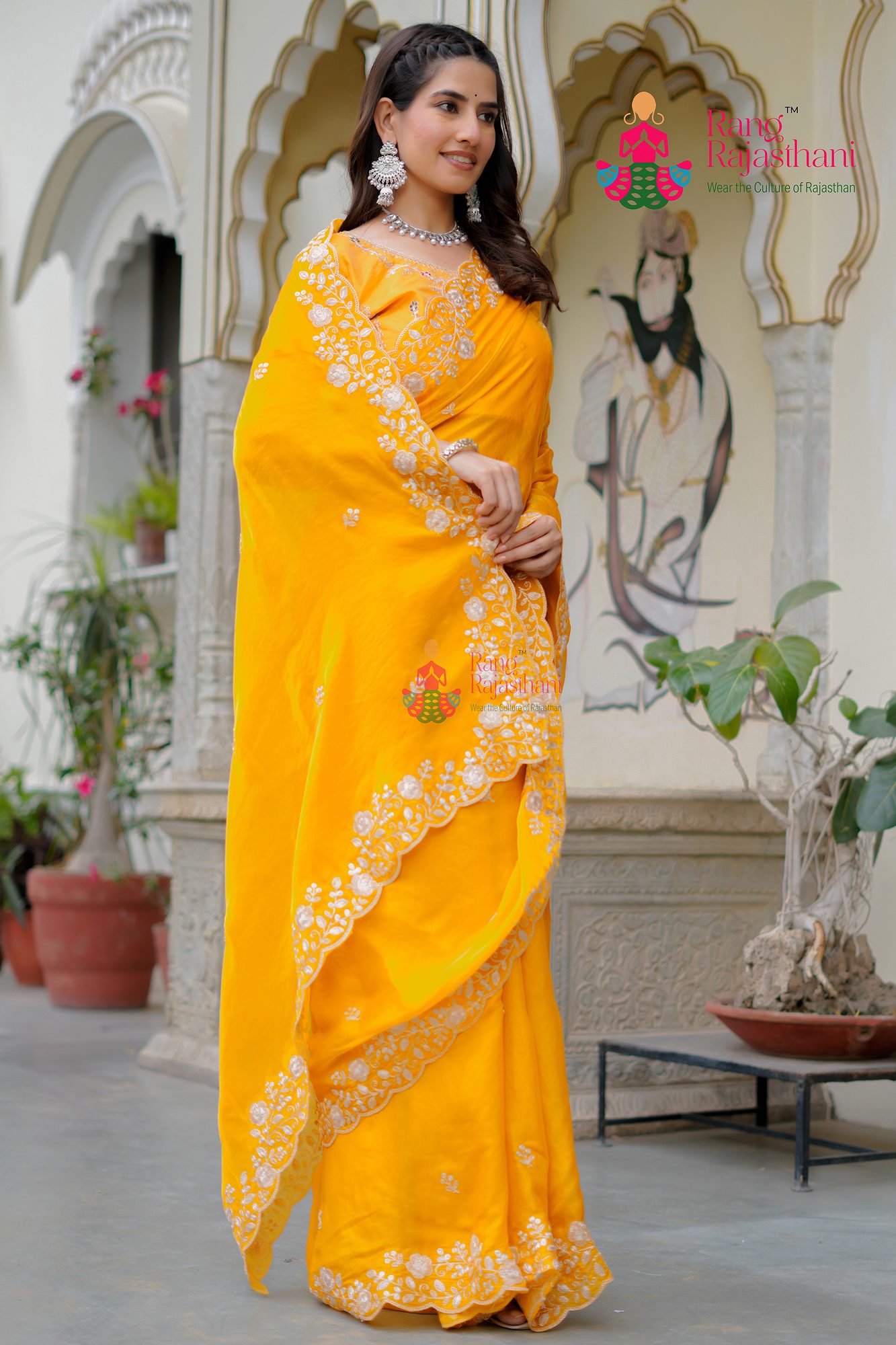 Yellow Saree - Party Ready