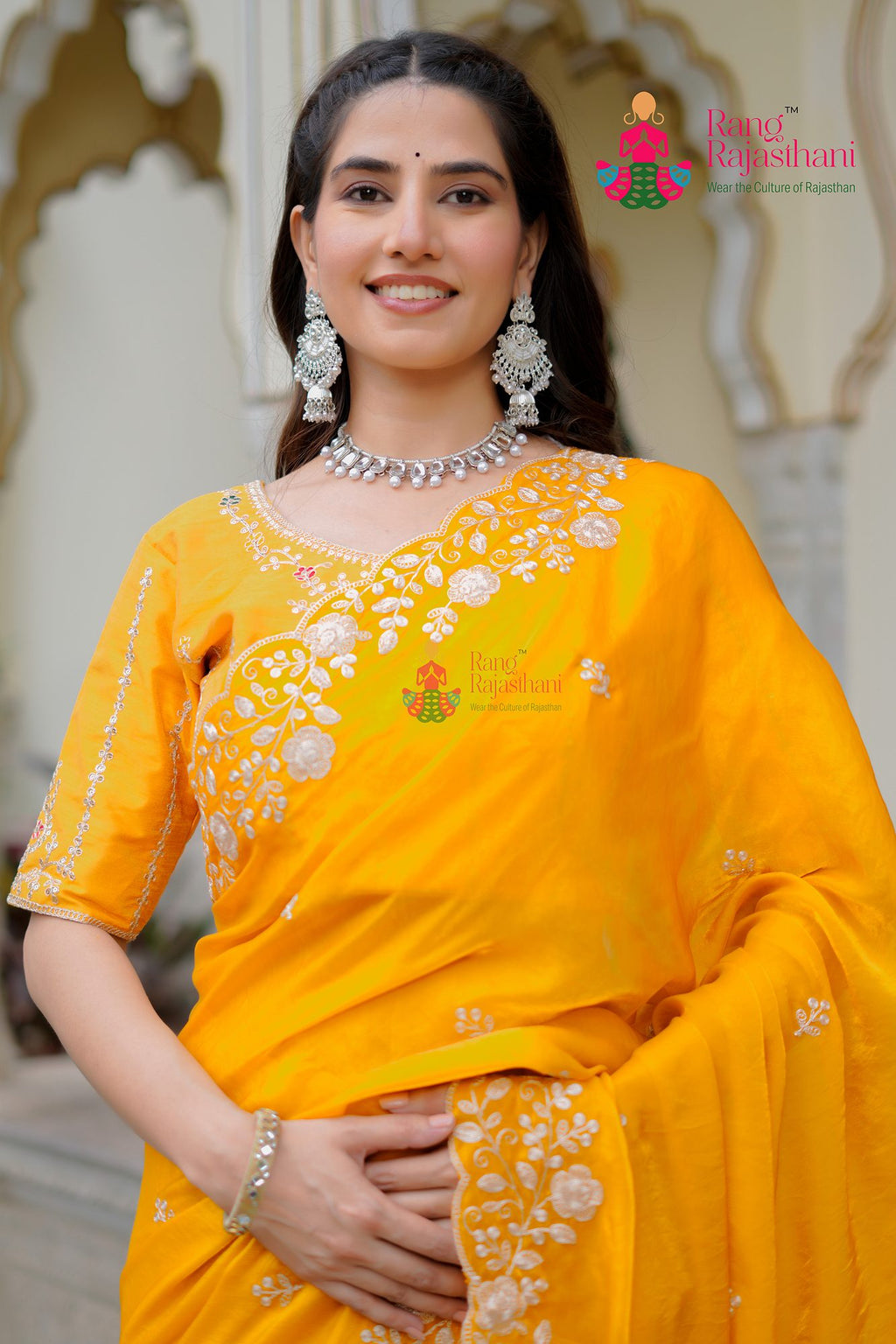 Yellow Saree - Party Ready